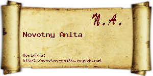 Novotny Anita névjegykártya