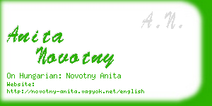 anita novotny business card